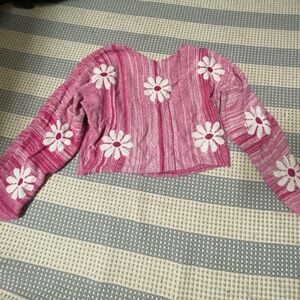 Altar'd State Pink Floral Blouse